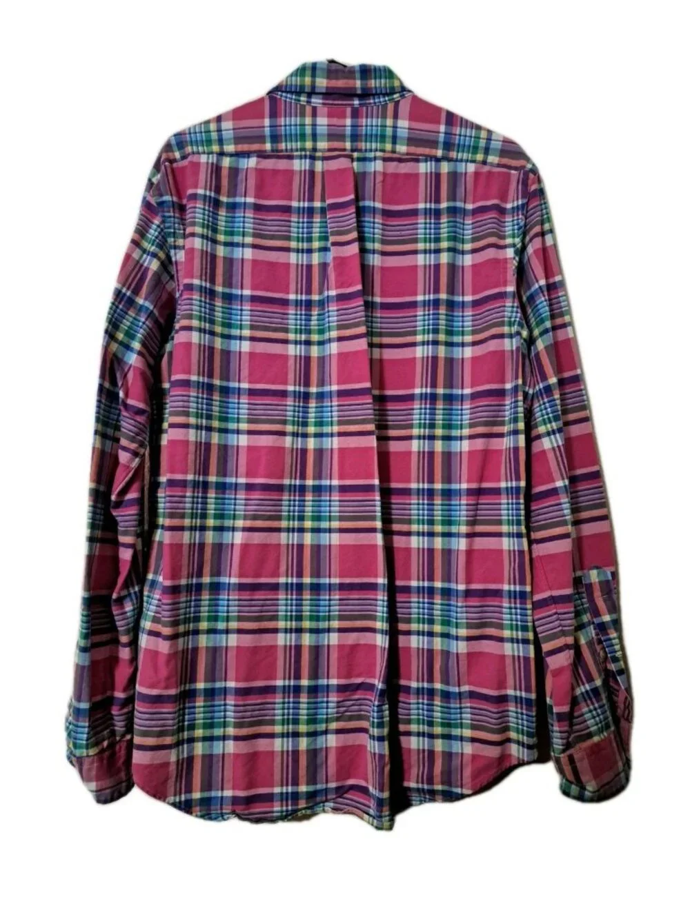 Ralph Lauren Mens Large Pink Plaid Button Down‎ Shirt Long Sleeve NWOT